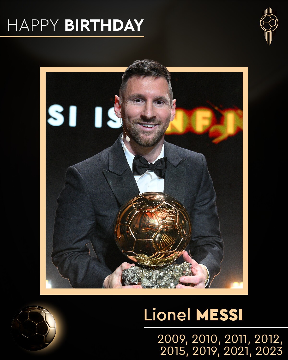 梅西击败CR7，再获金球奖